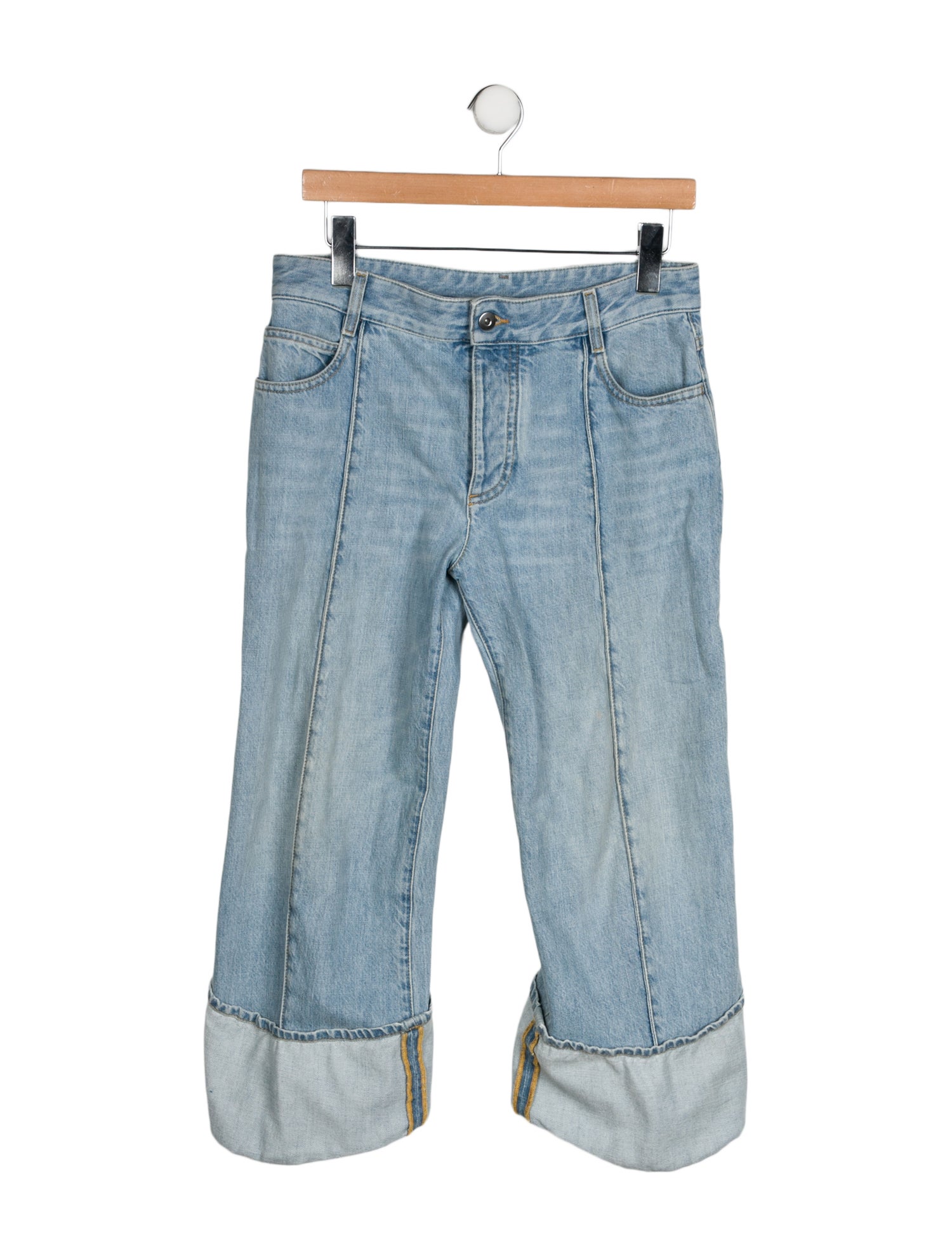 Bottega Veneta Mid-Rise Wide Leg Jeans