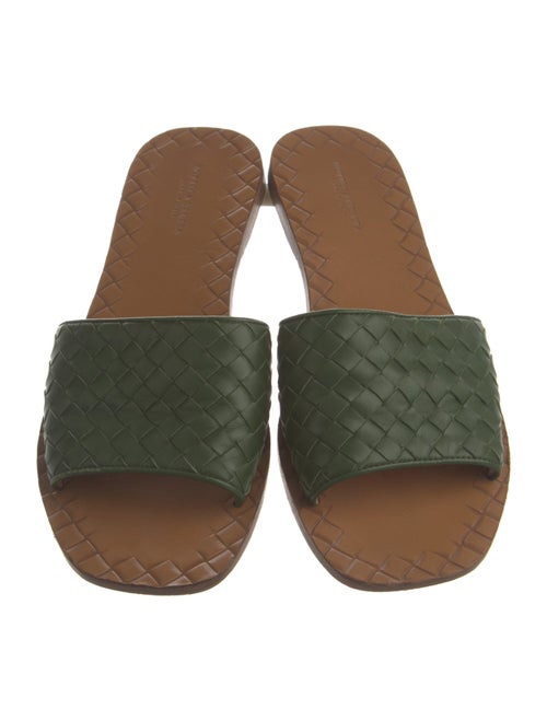 Bottega Veneta Intrecciato Weave Leather Slides