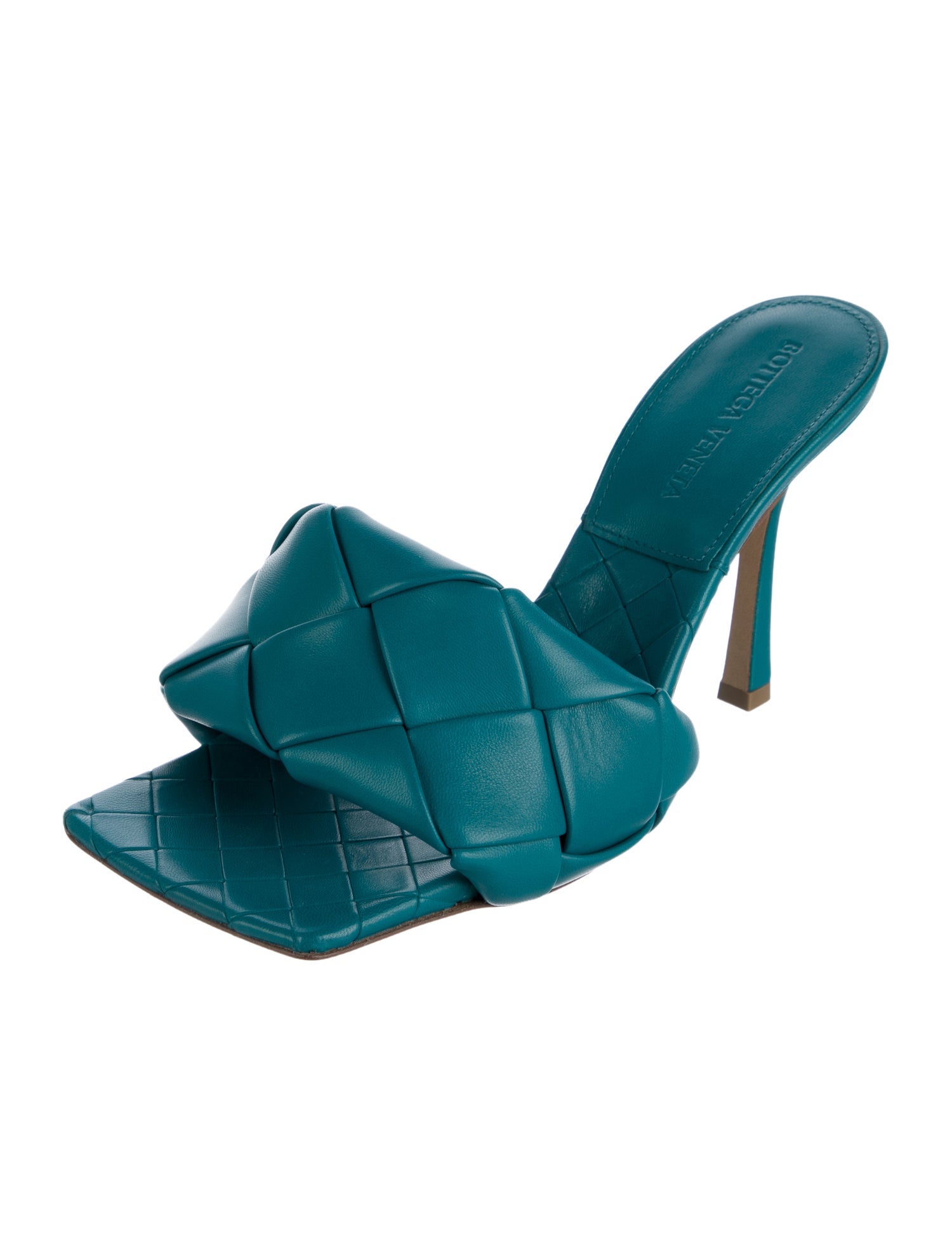 Bottega Veneta Intrecciato Weave Leather Slides