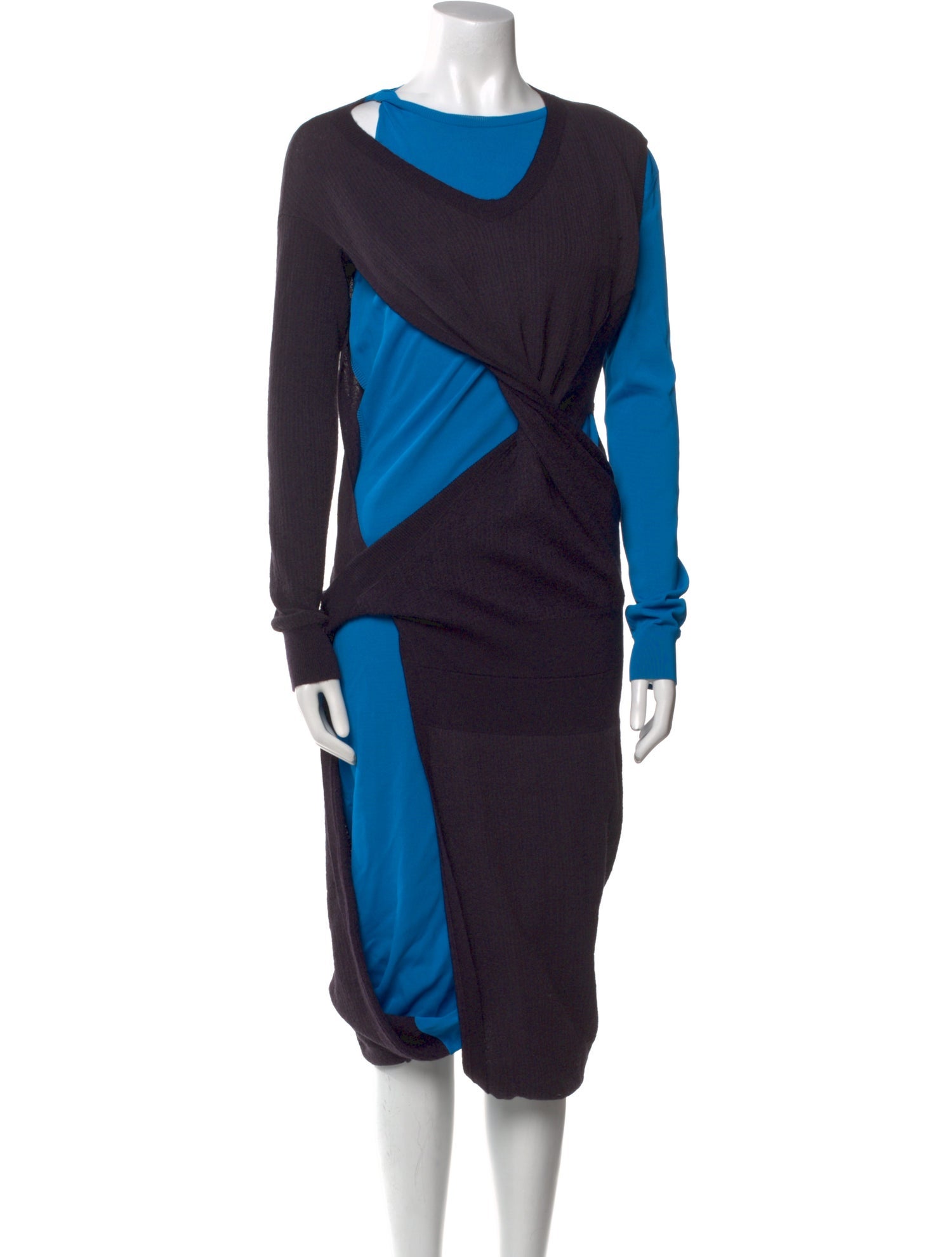 Bottega Veneta Colorblock Pattern Long Dress w/ Tags