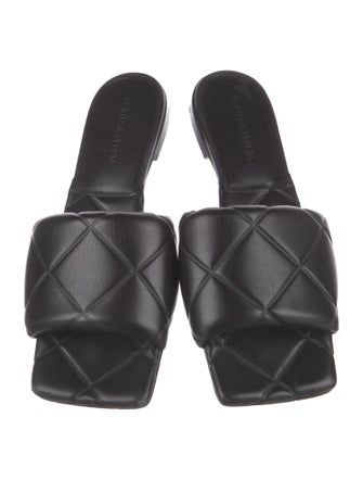 Bottega Veneta Intrecciato Weave Leather Slides