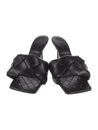 Bottega Veneta Intrecciato Weave Leather Slides