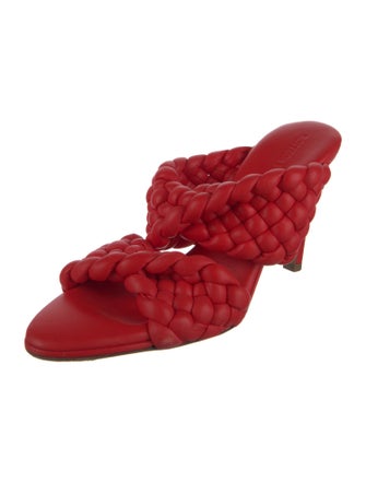 Bottega Veneta Intrecciato Weave Leather Slides