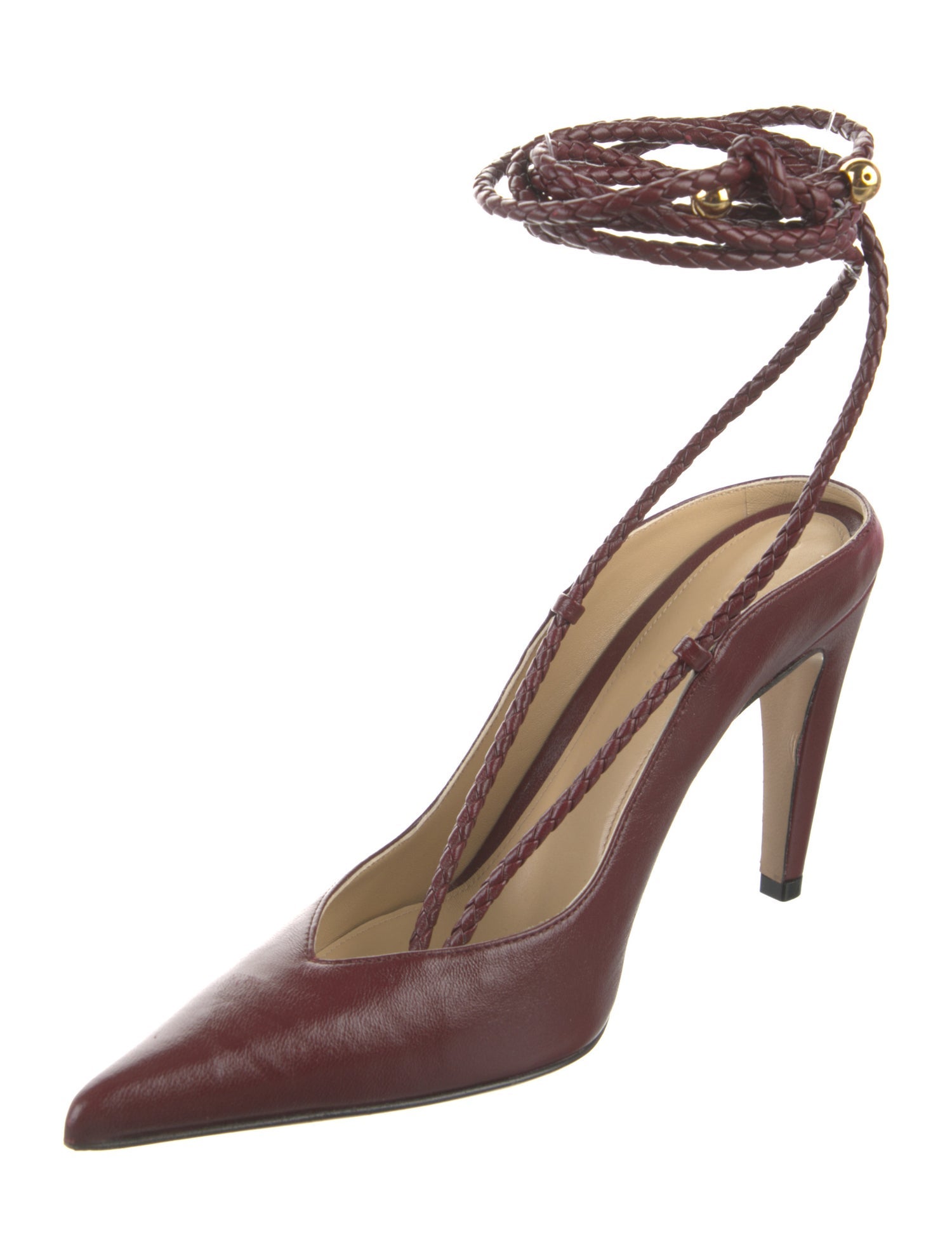 Bottega Veneta Leather Braided Accents Slingback Pumps