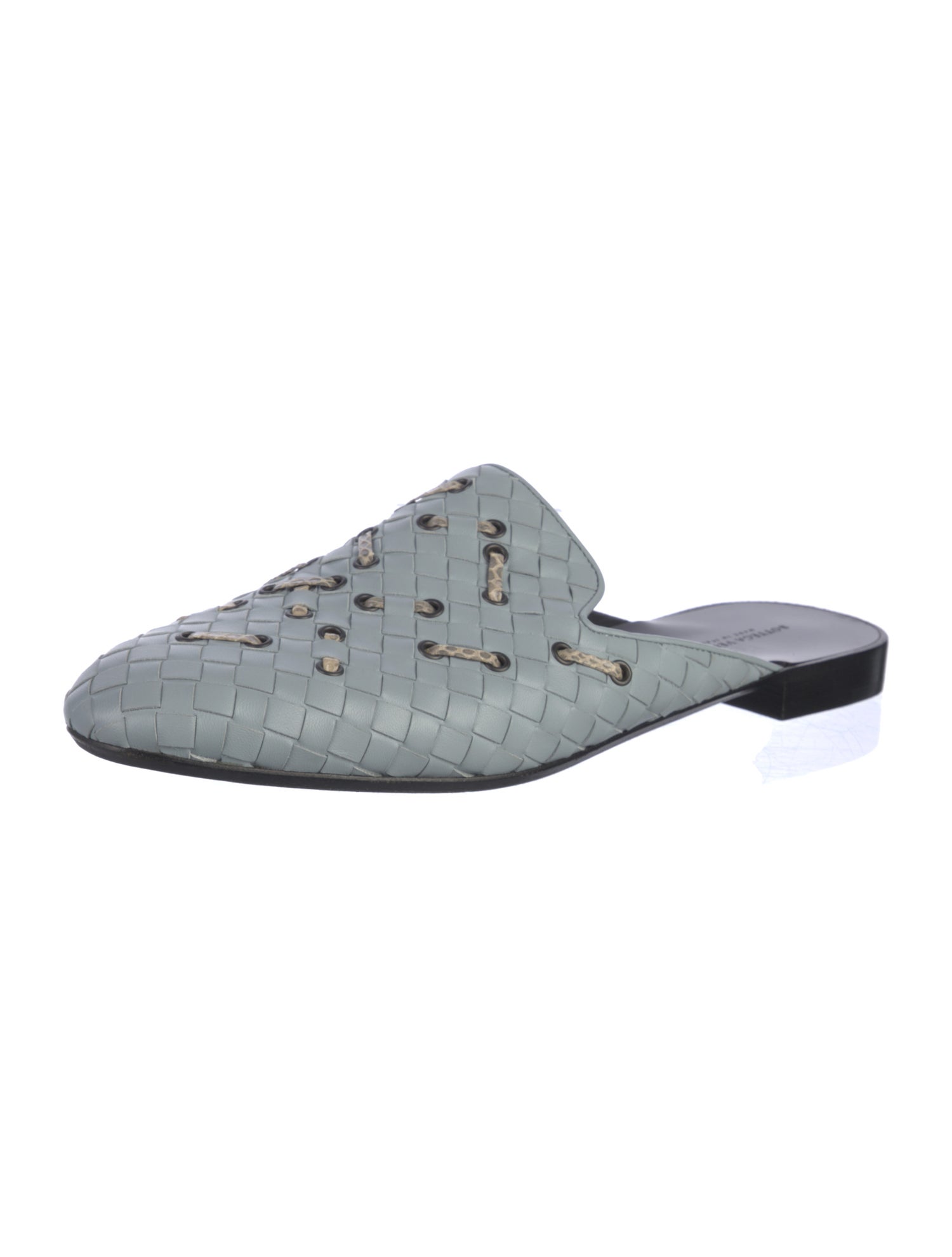 Bottega Veneta Intrecciato Weave Leather Mules