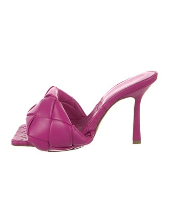 Bottega Veneta Intrecciato Weave Leather Slides