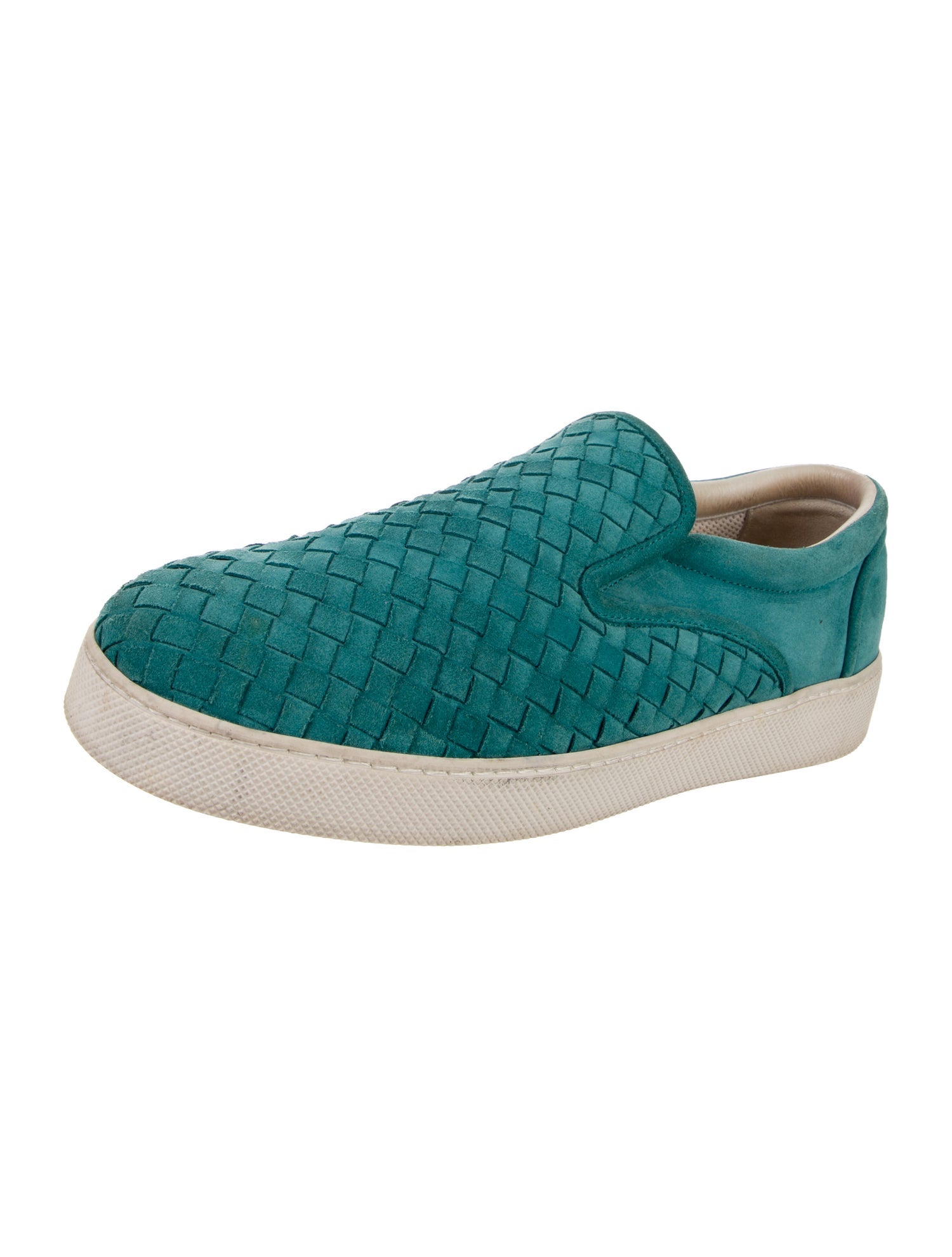 Bottega Veneta Intrecciato Weave Suede Sneakers