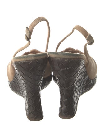 Bottega Veneta Intrecciato Weave Suede Slingback Sandals