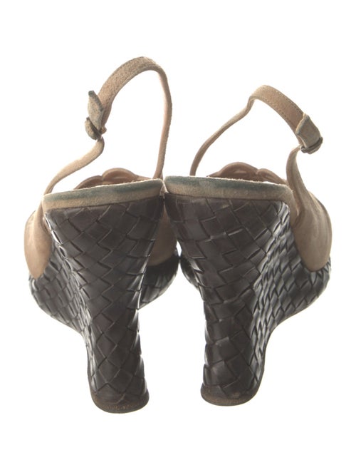 Bottega Veneta Intrecciato Weave Suede Slingback Sandals