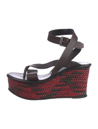Bottega Veneta Leather Striped Espadrilles