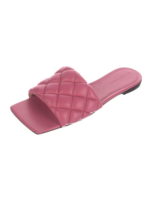 Bottega Veneta Quilted Pattern Leather Slides