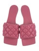 Bottega Veneta Quilted Pattern Leather Slides