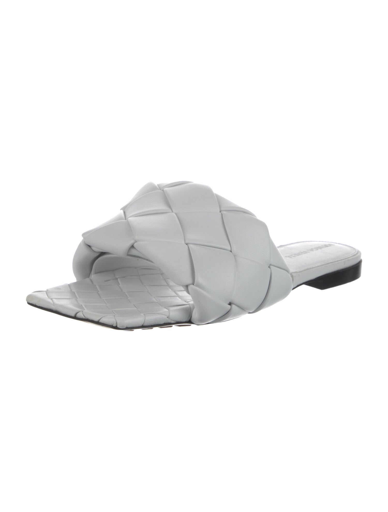 Bottega Veneta Intrecciato Weave Leather Slides