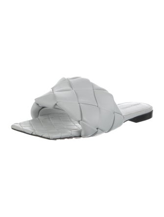 Bottega Veneta Intrecciato Weave Leather Slides