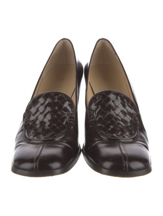 Bottega Veneta Intrecciato Weave Leather Pumps