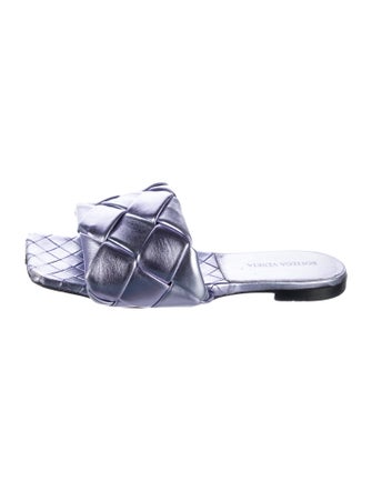 Bottega Veneta Intrecciato Weave Leather Slides