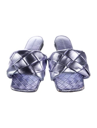 Bottega Veneta Intrecciato Weave Leather Slides