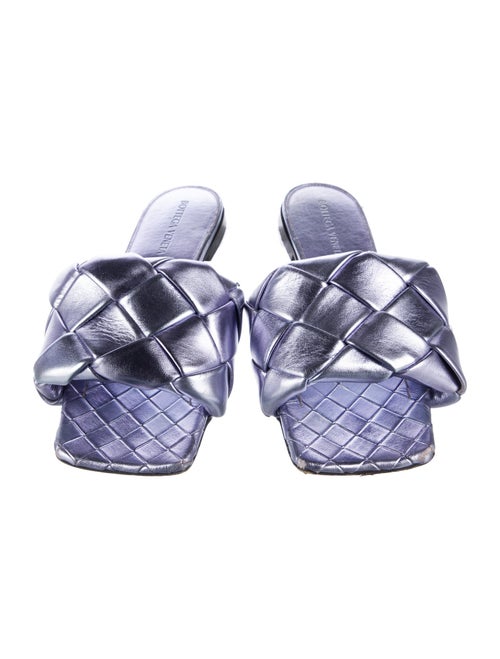 Bottega Veneta Intrecciato Weave Leather Slides