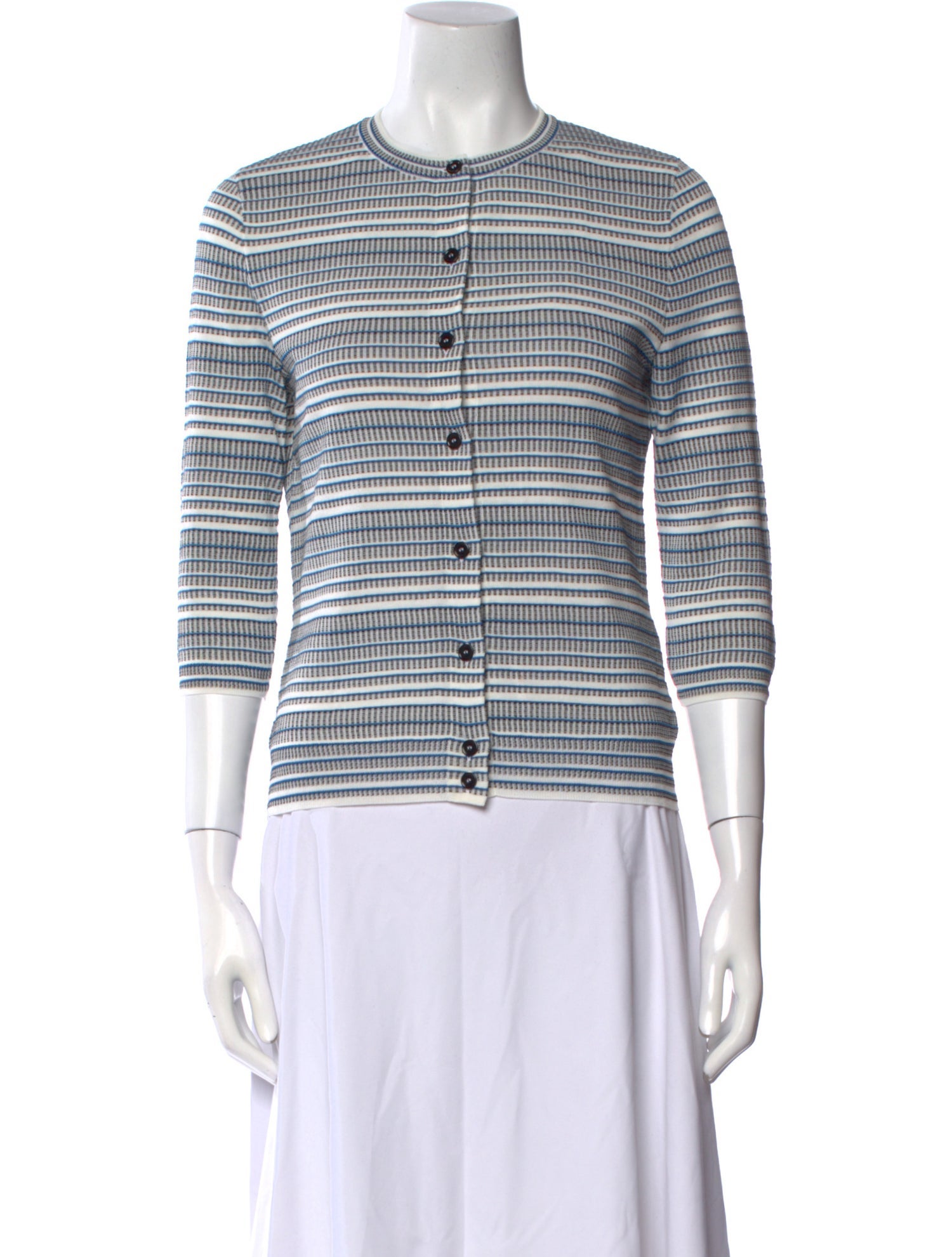 Bottega Veneta Striped Crew Neck Sweater