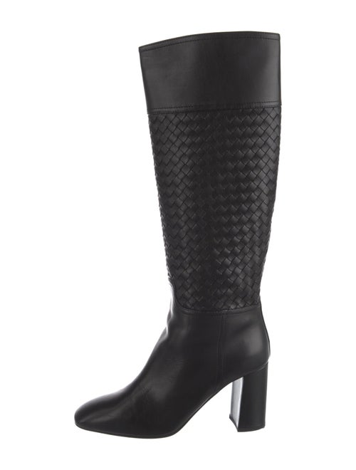 Bottega Veneta Intrecciato Weave Leather Riding Boots