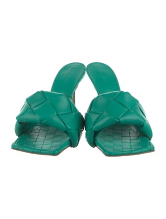 Bottega Veneta Intrecciato Weave Leather Slides