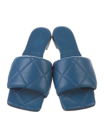 Bottega Veneta Quilted Pattern Leather Slides