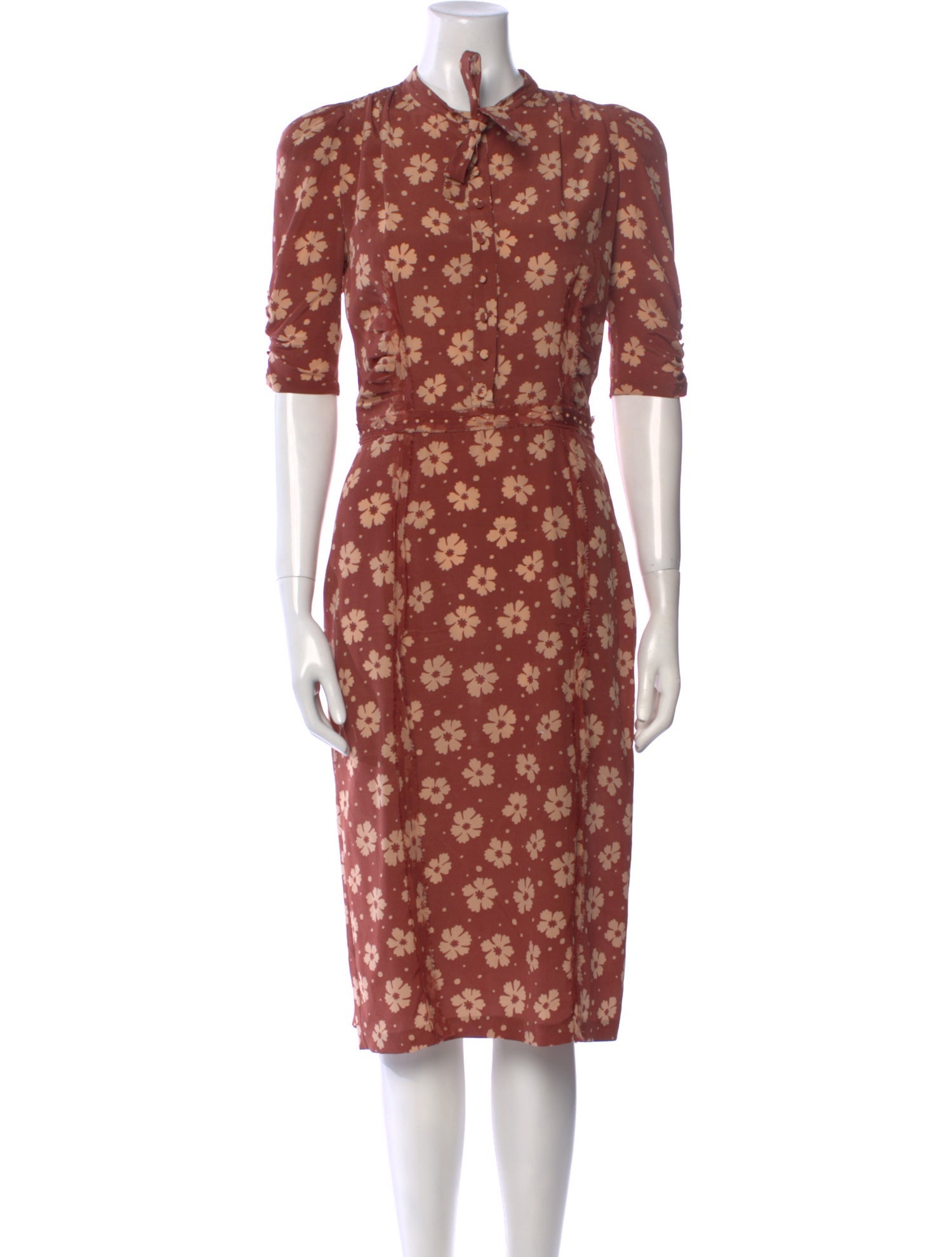 Bottega Veneta Silk Midi Length Dress