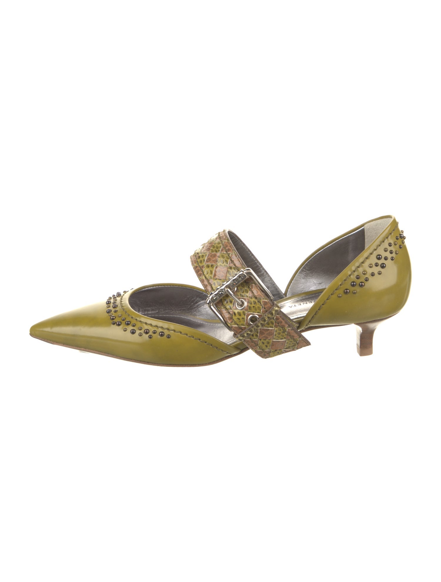 Bottega Veneta Leather Animal Print D'Orsay Pumps