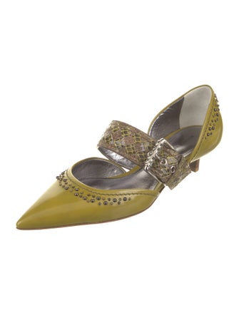 Bottega Veneta Leather Patterned D'Orsay Pumps