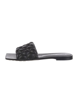 Bottega Veneta Quilted Pattern Leather Slides