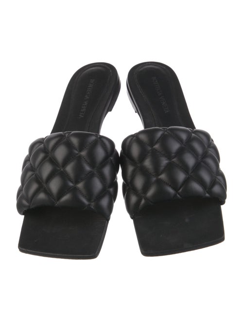 Bottega Veneta Quilted Pattern Leather Slides