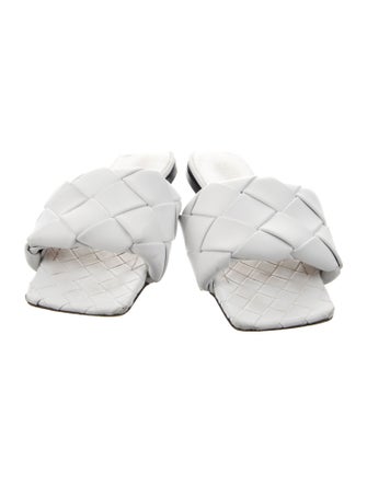 Bottega Veneta Intrecciato Weave Leather Slides