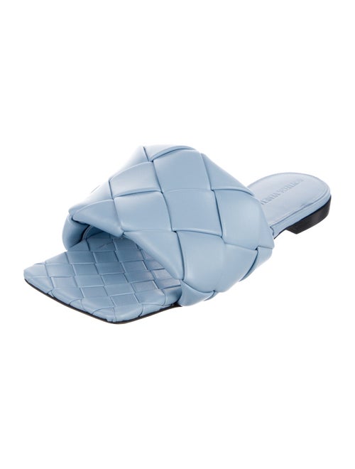 Bottega Veneta Intrecciato Weave Leather Slides