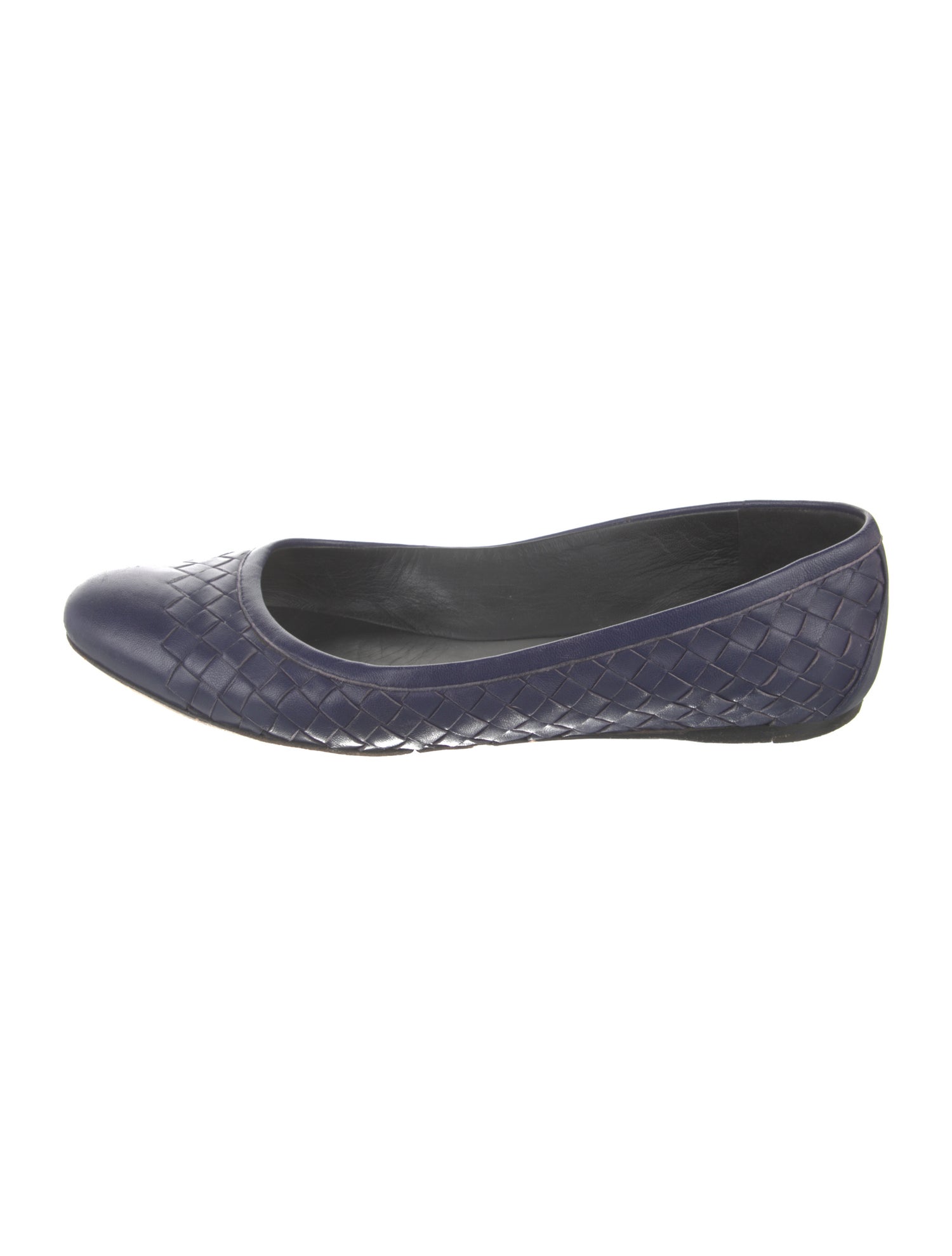 Bottega Veneta Intrecciato Weave Leather Ballet Flats