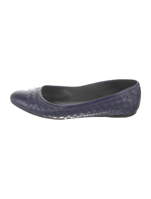 Bottega Veneta Intrecciato Weave Leather Ballet Flats