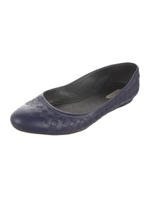 Bottega Veneta Intrecciato Weave Leather Ballet Flats