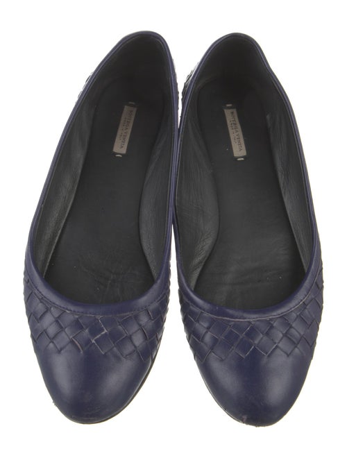 Bottega Veneta Intrecciato Weave Leather Ballet Flats