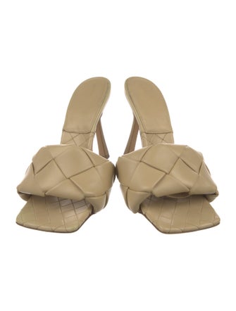 Bottega Veneta Intrecciato Weave Leather Slides