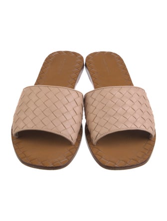 Bottega Veneta Intrecciato Weave Leather Slides