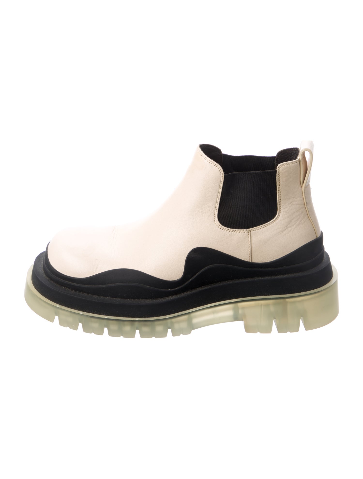 Bottega Veneta Leather Colorblock Pattern Chelsea Boots