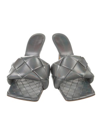 Bottega Veneta Intrecciato Weave Leather Slides