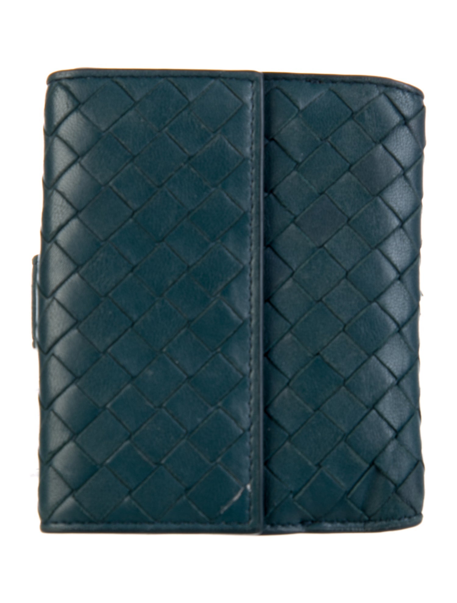 Bottega Veneta Intrecciato Weave Lambskin Compact Wallet