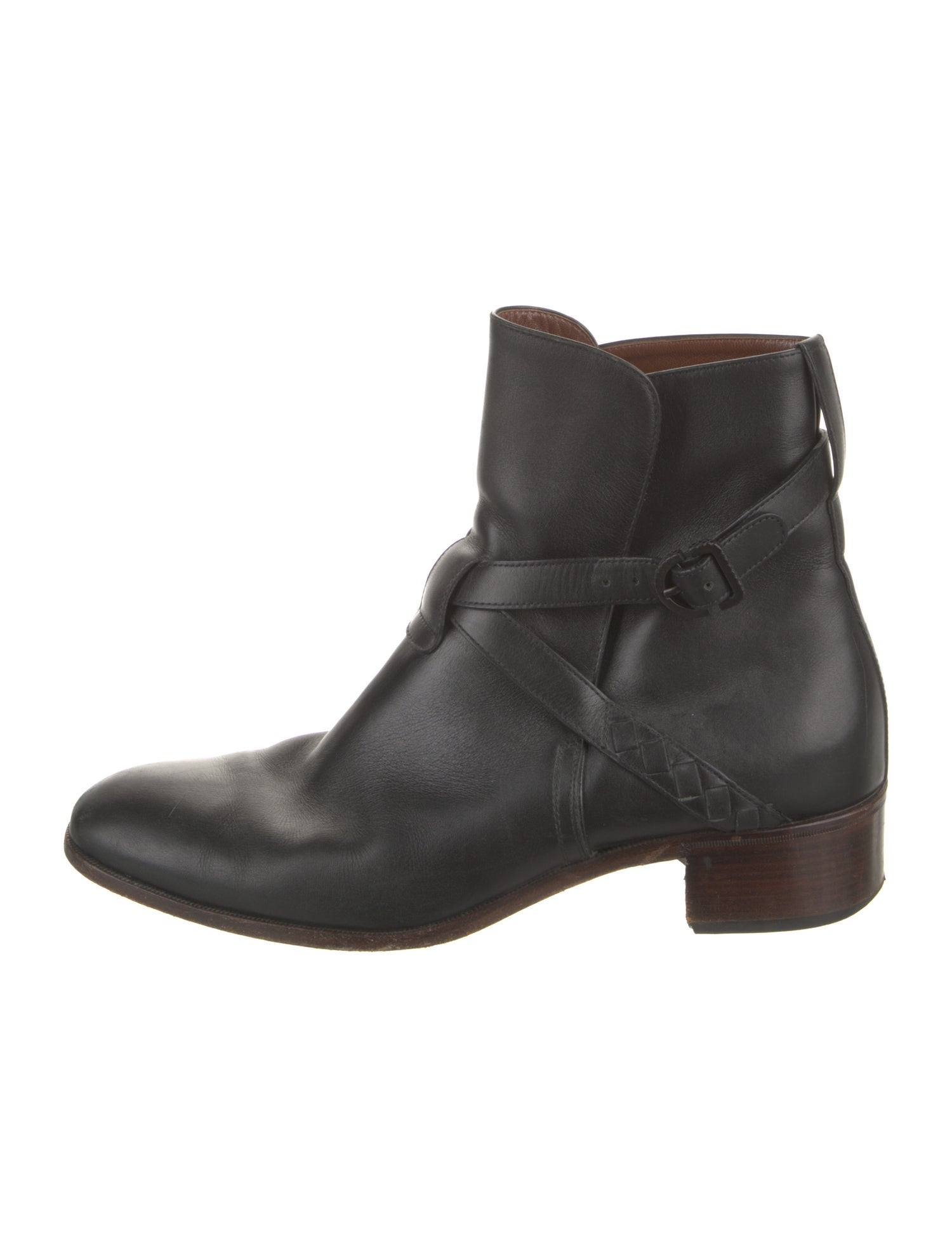 Bottega Veneta Intrecciato Weave Leather Boots