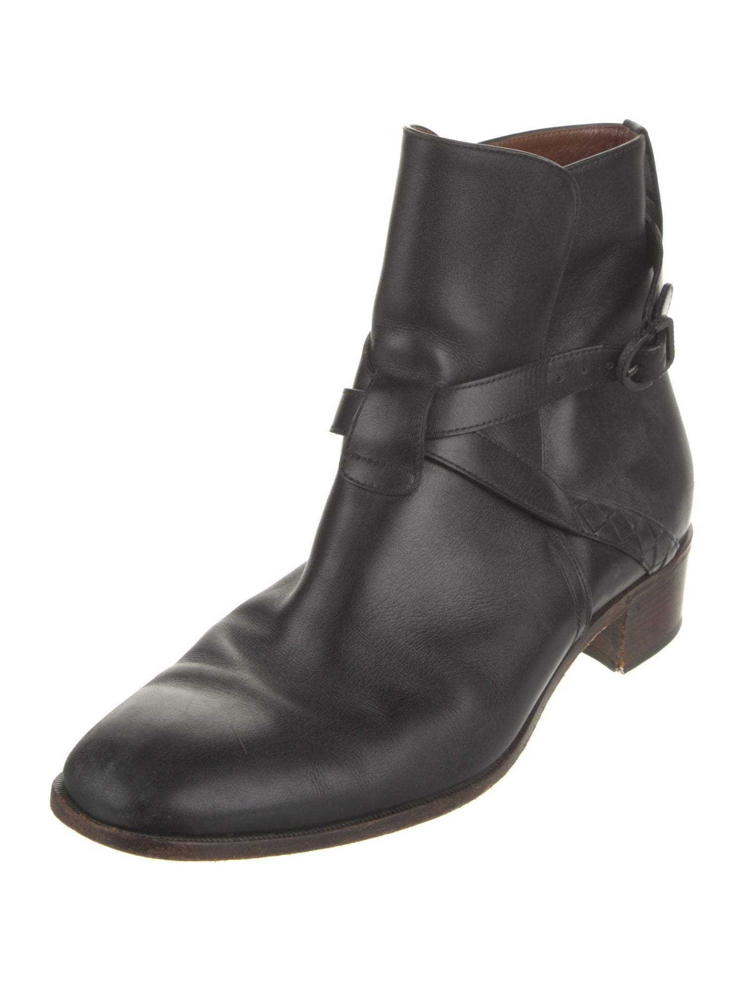 Bottega Veneta Intrecciato Weave Leather Boots