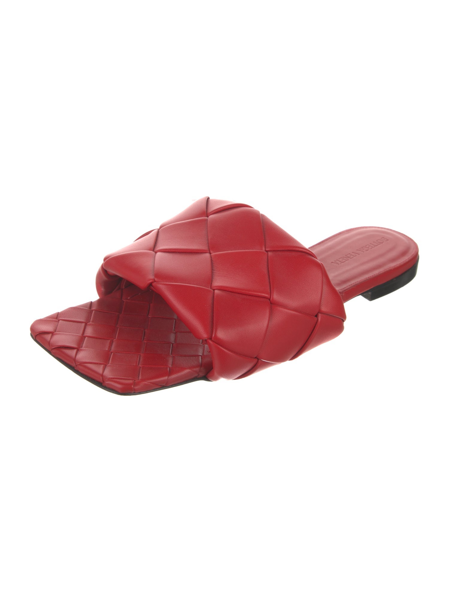 Bottega Veneta Intrecciato Weave Leather Slides