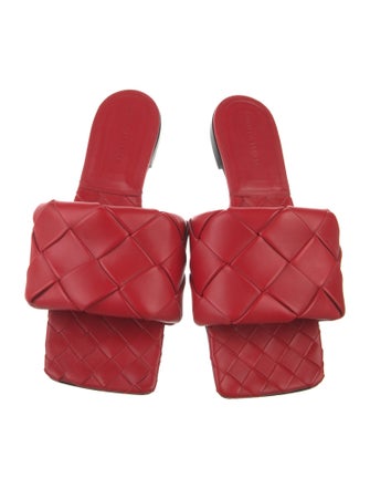 Bottega Veneta Intrecciato Weave Leather Slides