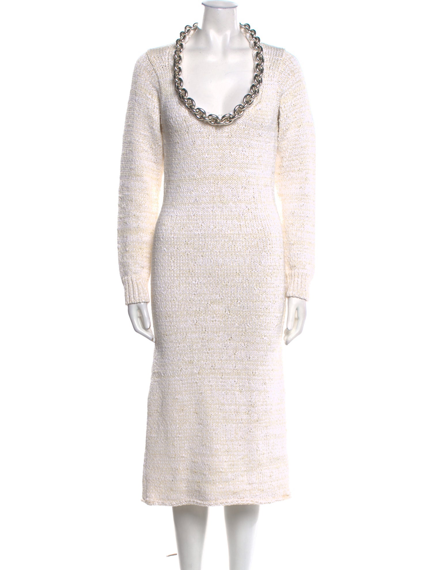 Bottega Veneta Scoop Neck Midi Length Dress