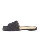 Bottega Veneta Quilted Pattern Denim Slides