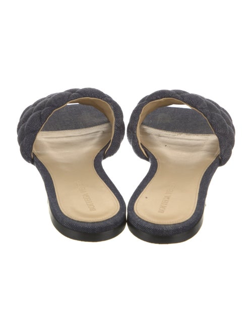 Bottega Veneta Quilted Pattern Denim Slides