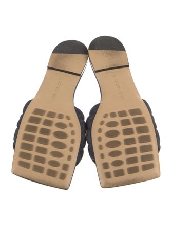 Bottega Veneta Quilted Pattern Denim Slides